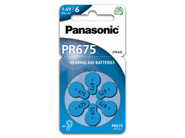 Panasonic PR675 PR44 Hearing Aid Blister 6