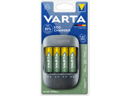 Varta Eco Charger incl.. 4 x Recycled AA 2100mAh